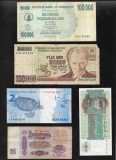Set 5 bancnote de prin lume adunate (cele din imagini) #443, Africa