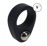 Inel de Penis Single Weighted Ball, Silicon, Negru, 78 gr