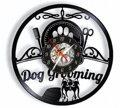 DOG GROMING-ceas de perete foto