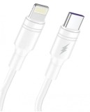 Maxcell (SJX-211) Cablu Date si Incarcare, USB-C la Lightning, 5A, 1m, Alb