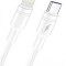 Maxcell (SJX-211) Cablu Date si Incarcare, USB-C la Lightning, 5A, 1m, Alb