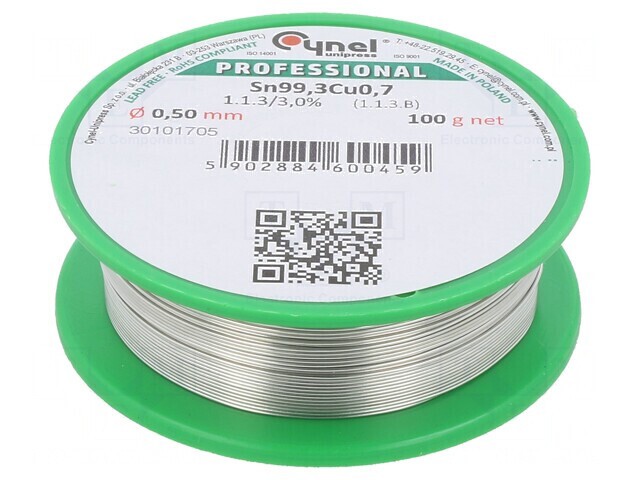 S&acirc;rmă de Lipit Fără Plumb 0,5mm 100g Bobină