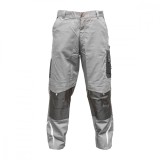 Pantaloni de lucru, poliester cu bumbac, gri cu negru, L Breckner Germany