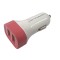 Incarcator auto Konfulon C17 12-24V, 2xUSB 5V 2.1A rosu