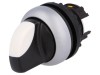 Comutator rotativ 22mm alb-negru