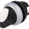 Comutator rotativ 22mm alb-negru