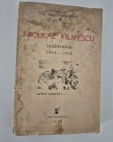 Carte veche 1937 N Polizu Micsunesti Niculai Filipescu Insemnari 1914-1916