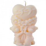 Lumanare Parfumata Cuplu Ursuleti , Cadou Handmade si Marturie Nunta Botez