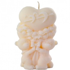 Lumanare Parfumata Cuplu Ursuleti , Cadou Handmade si Marturie Nunta Botez