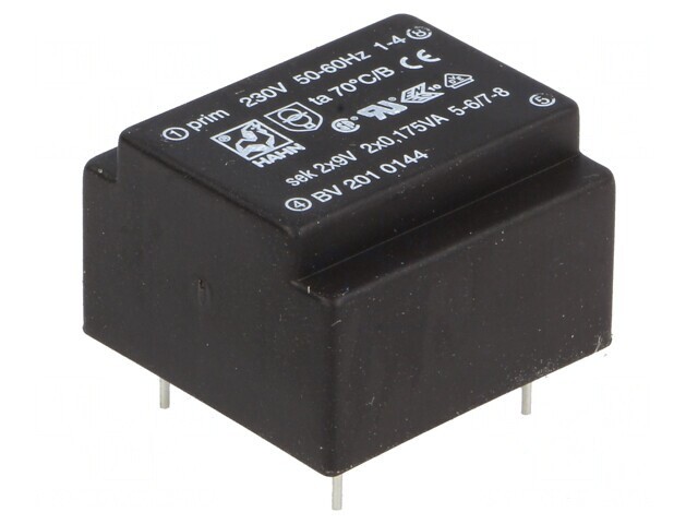 Transformator &icirc;ncapsulat 0,35VA 230V-9V PCB