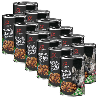 Alpha Spirit Meatballs - curcan și coriandru 12 x 400 g foto