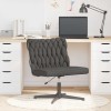 Scaun birou pivotant vidaXL, gri inchis, textil poliester, reglabil, 65x65x84 cm, confortabil