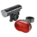 Set lampi pentru bicicleta, fata 5 leduri, spate 3 leduri