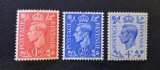 Marea Britanie (Great Britain) 1937&ndash;1947 - Set de 3 Timbre &bdquo;Regele George al VI-lea (Emisiunea de &Icirc;ncoronare / Serie Uzuală)&rdquo; -MNH-CLN1