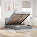 VidaXL Cadru pat otoman cu saltea țesătură gri deschis 140x200cm
