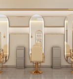 Consola de coafură consola de frizerie consola de cosmetică oglindă LED cu ramă de aluminiu 170x70 STD