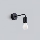 Lampă De Perete Norah Negru Oțel 1 Bec Neregulat Modern De Interior
