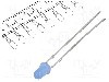 Dioda LED, 3mm, albastru, 500mcd, 20mA, 2,9...3,6V, OPTOSUPPLY - OSB5YU3144A-T-HI