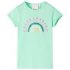 Tricou pentru copii, verde strălucitor, 104, vidaXL