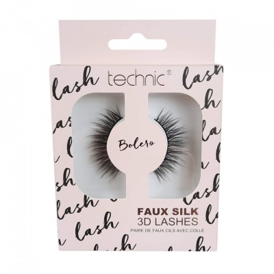 Gene false, Technic, Faux Silk 3D Lashes, Bolero, Adeziv inclus foto