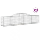 Cumpara ieftin Cosuri gabion arcuite 3 buc, 300x50x60/80 cm, fier galvanizat