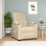 VidaXL Fotoliu de masaj, crem, material textil