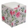 TABURET BOX - PRINT - CORP TRANDAFIRI ACUARELA/CAPAC IMITATIE PIELE DIVERSE CULORI - Visiniu 21902
