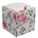 TABURET BOX - PRINT - CORP TRANDAFIRI ACUARELA/CAPAC IMITATIE PIELE DIVERSE CULORI - Roz 21896