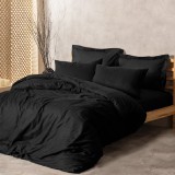 Cumpara ieftin Lenjerie Plaid Negru (Bumbac 100%)