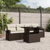 Gossi set canapele de gradina cu perne, 5 piese, maro, poliratan