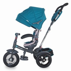 Tricicleta multifunctionala cu roti gonflabile Coccolle Giro Plus Albastra foto