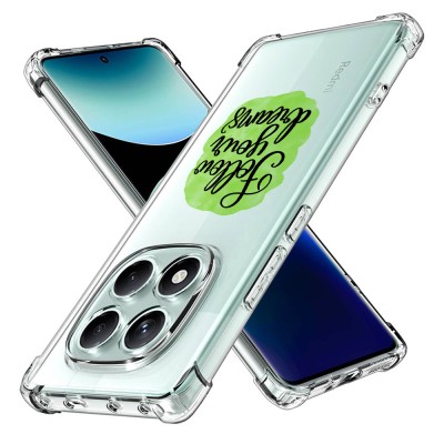 Husa antisoc pentru xiaomi redmi note 14 pro 4g / poco f7, airbag pro, clear, follow your dreams foto