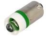 Lampă LED Verde BRIGHTMASTER 12V BA9S 2200mcd, Lungime 23mm, Diametru 9.6mm