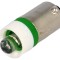 Lampă LED verde 12V BA9S