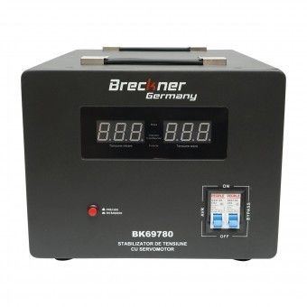 Stabilizator automat de tensiune 10000VA monofazic cu servomotor Breckner Germany foto