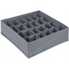 Organizator pliabil pentru sertar, 24 compartimente, 32.5 x 32.5 cm, textil, gri, ProCart