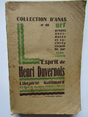 L&amp;#039;ESPRIT D&amp;#039;HENRI DUVERNOIS (CARTE IN LIMBA FRANCEZA) foto