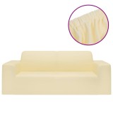 Cumpara ieftin Husa elastica pentru canapea cu 2 locuri poliester jersey crem