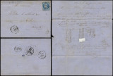 France 1869 Postal History Rare Old Cover + Content Uchaud to Cette D.959
