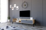 Cumpara ieftin Comoda TV Trezza - Sapphire Oak, Antracite