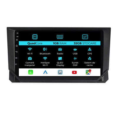 Navigatie Dedicata Seat Ibiza (2017 - 2025), 9Inch, 1Gb Ram, 32Gb Stocare, Carplay foto