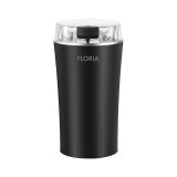 Rasnita de cafea Floria ZLN2396, Putere 350W, Capacitate 250ml, 60g, Lame din otel inoxidabil, Negru