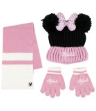 Set 3 Piese Accesorii Copii Minnie Mouse Cerda - Sapca, Fular, Manusi - 100% Acril, Peste 3 Ani