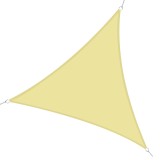 Outsunny Voal de Umbrire Triangular de Mari Dimensiuni 3 x 3 x 3 m, Poliester de &Icirc;naltă Densitate, Rezistent la UV, Culoare Nisip | Aosom Romania