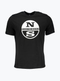 Cumpara ieftin Tricou barbati cu imprimeu cu logo si croiala Regular fit negru, S
