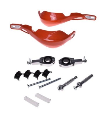 Set protectii aluminiu cu prinderi ghidon, pentru moto, culoare portocaliu, prin... Cod Produs: MX_NEW AW52555 foto