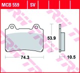 Set placute frana spate TRW MCB559