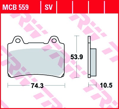 Set placute frana spate TRW MCB559 foto