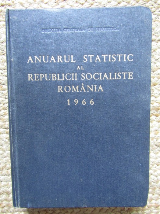 ANUARUL STATISTIC AL REPUBLICII SOCIALISTE ROMANIA 1966