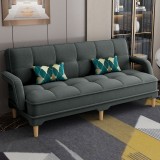 Canapea Clara 200x78x62 cm Rabatabila Catifea Gri